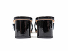 Dior C'est Dior Heeled Patent Leather Slides Black With Gold Hardware - 39