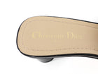 Dior C'est Dior Heeled Patent Leather Slides Black With Gold Hardware - 39
