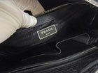Prada Black Saffiano Leather Triangle Logo Briefcase
