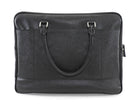 Prada Black Saffiano Leather Triangle Logo Briefcase