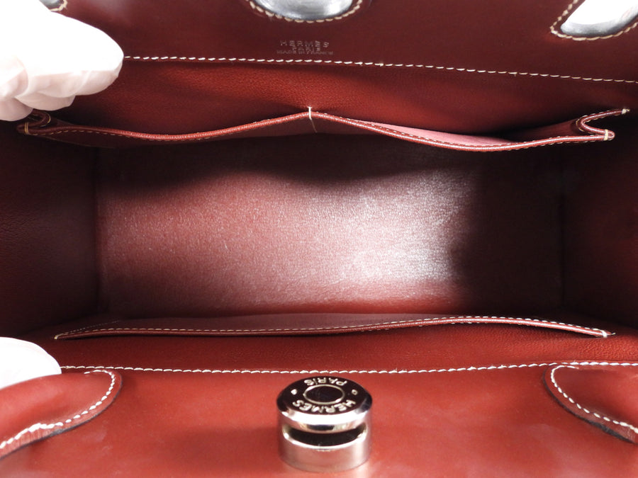 Hermès Vintage 2001 Rouge H Box Calf Leather Dalvy Top Handle Bag