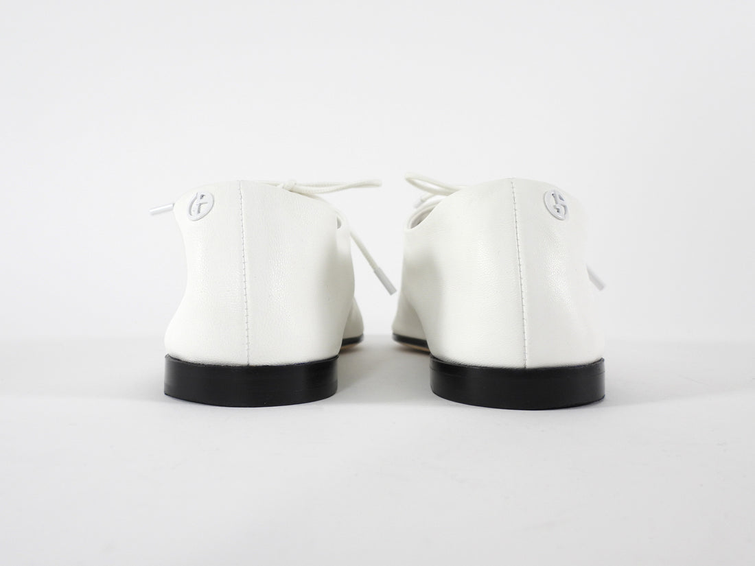 Giorgio Armani Glove Soft Leather Laced Oxford White - 39.5
