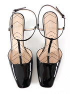 Gucci Double G T-Bar Patent Leather Pumps Black - 40