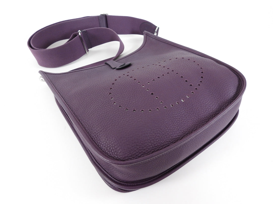 Hermes 2022 Evelyne III 29 PM Dark Purple Raisin Clemence Leather