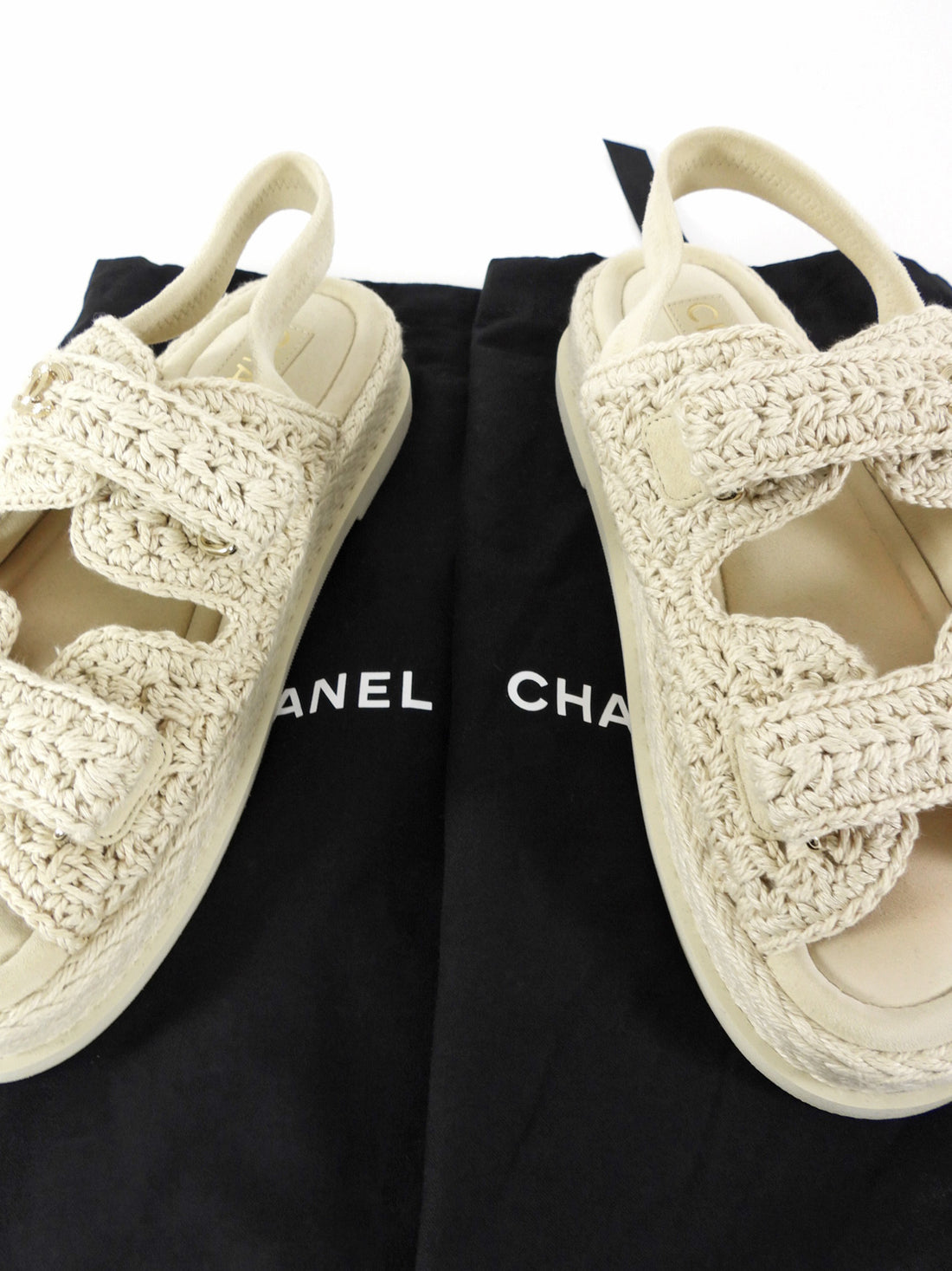 Chanel 2025 Beige Crochet Dad Sandal - 39