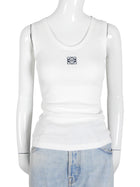 Loewe White Rib Anagram Logo Tank Top - S