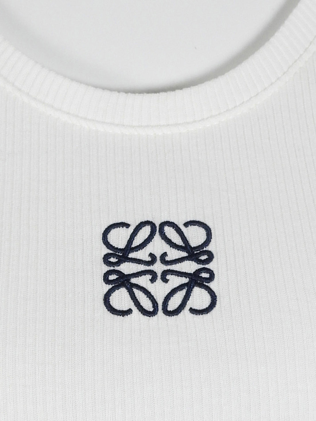 Loewe White Rib Anagram Logo Tank Top - S