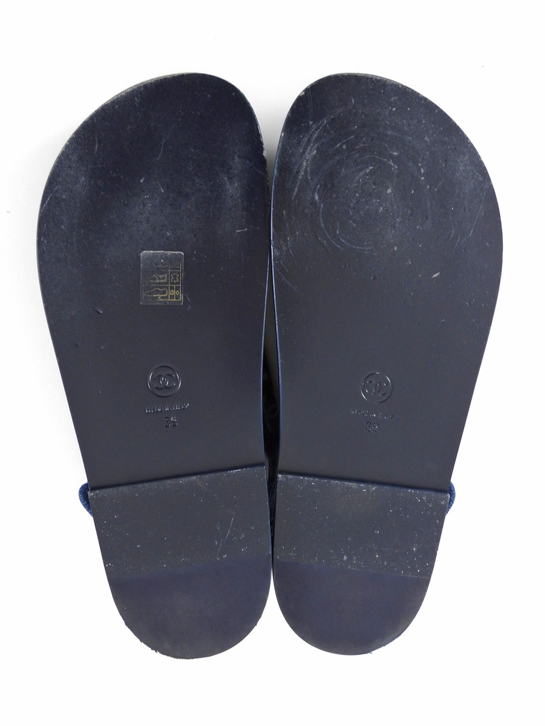Chanel Blue Denim CC Dad Sandal - 39