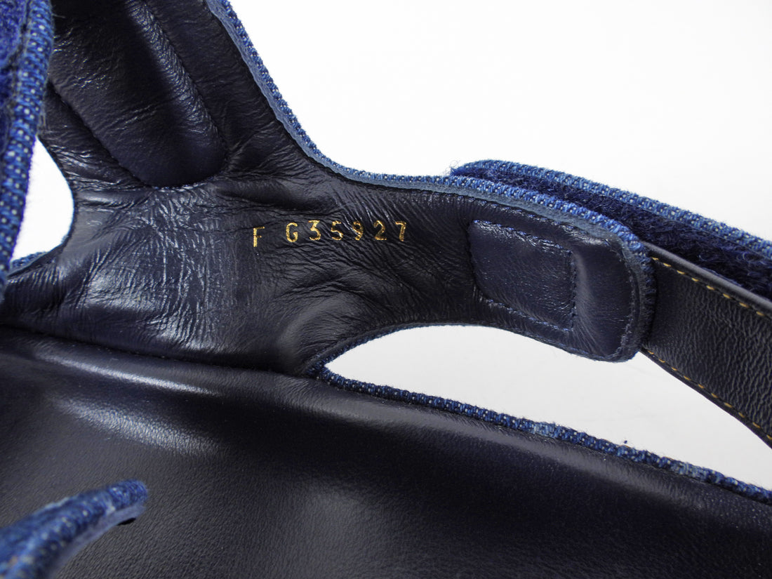 Chanel Blue Denim CC Dad Sandal - 39