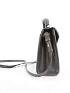 Saint Laurent Mini Cassandra Slate Grey Leather Top Handle Bag