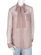 Prada Mauve Pink Silk Button Down shirt with Cami - 40