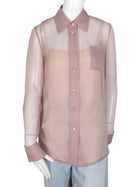 Prada Mauve Pink Silk Button Down shirt with Cami - 40
