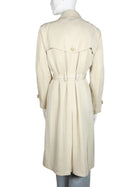 Vanessa Bruno Sand Beige Double Breasted Raw Hem Trench Coat - 38