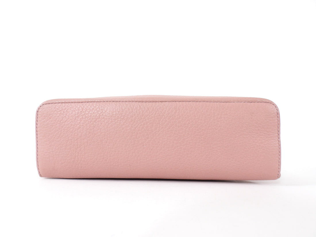 Loro Piana Extra Pocket L19 Pouch Leather Bag Pink