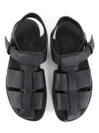 The Row Fisherman Leather Sandals Black - 37