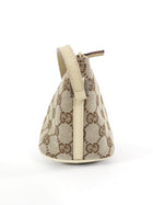 Gucci Beige Monogram Canvas Small Boat Bag
