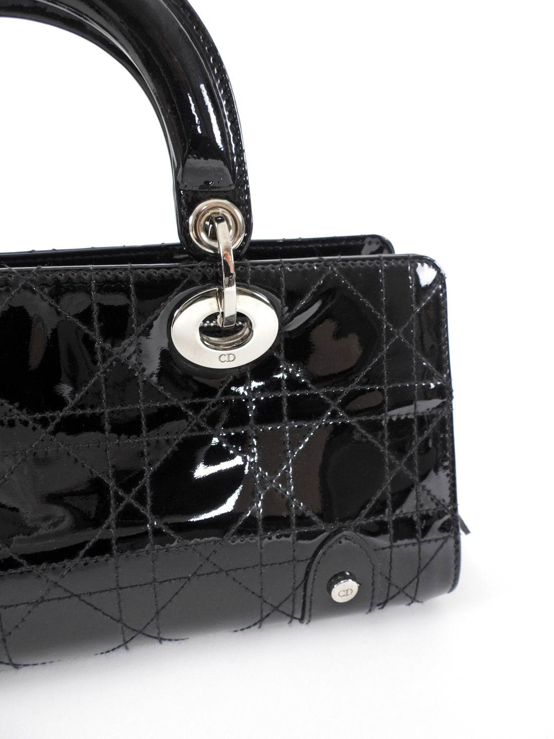 Christian Dior Vintage 2005 D-Joy Lady Dior Patent Mini Bag