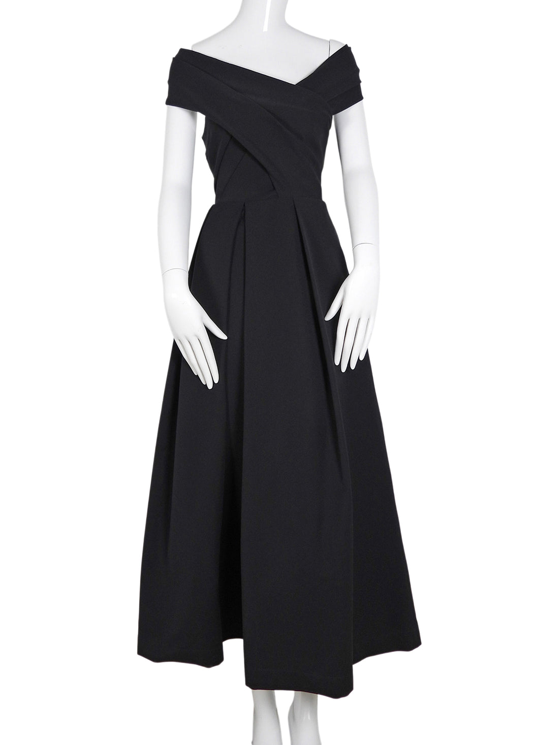 Preen by Thornton Bregazzi Black Stretch Satin Brooke Halter Dress - S