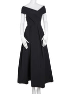 Preen by Thornton Bregazzi Black Stretch Satin Brooke Halter Dress - S