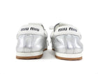 Miu Miu Silver Plume Mordoré Calfskin Sneakers - 37