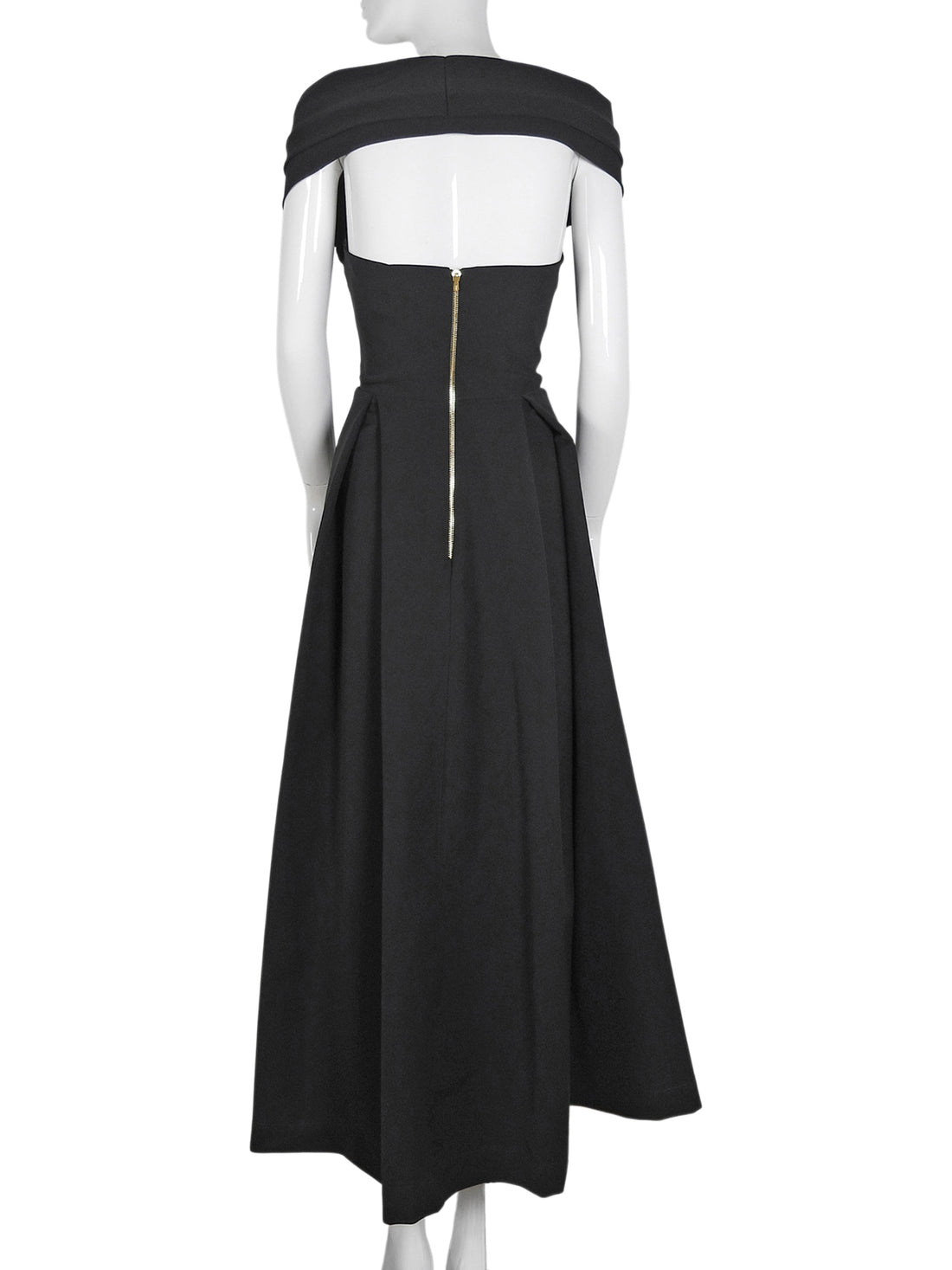 Preen by Thornton Bregazzi Black Stretch Satin Brooke Halter Dress - S