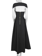 Preen by Thornton Bregazzi Black Stretch Satin Brooke Halter Dress - S