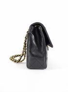 Chanel Vintage 1989 Black Quilted Lambskin Medium Single Flap Bag