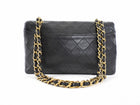 Chanel Vintage 1989 Black Quilted Lambskin Medium Single Flap Bag