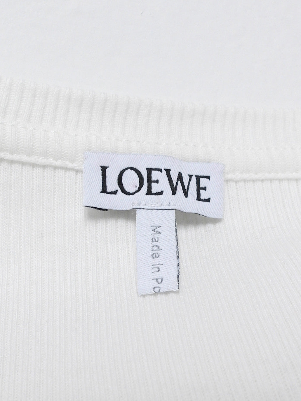 Loewe White Rib Anagram Logo Tank Top - S
