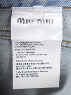 Miu Miu Button Fly Light Wash Logo Denim Jeans - 25