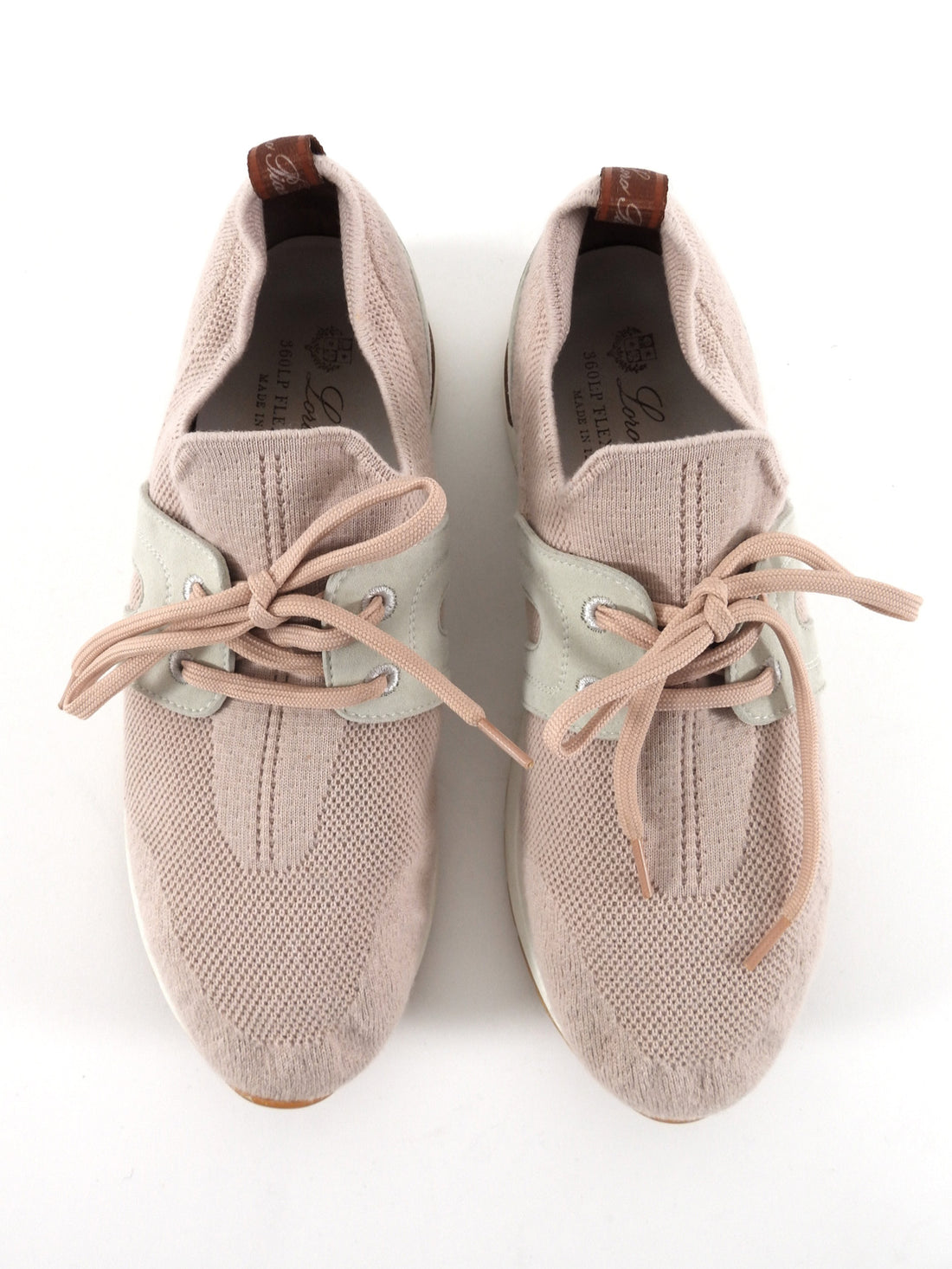 Loro Piana 360 LP Lady Flexy Walk Knit Sneakers Pink Sand - 37