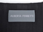 Alberta Ferretti Black Sheer Silk Pleat Hood Jacket - M