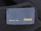 Fendi Black Frayed Silk Strap tank Top - IT 40