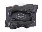 Prada Black Nappa Leather Drawstring Tall Heeled Boots - 36.5