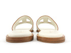 Dior D-Club Leather Slide Sandals Ivory - 36