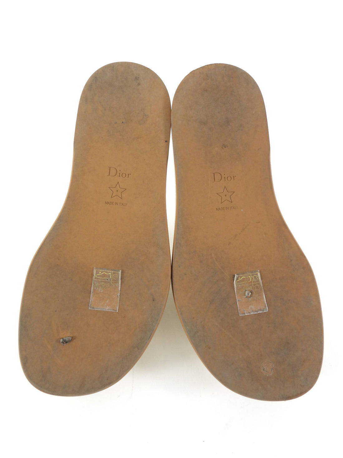Christian Dior Every D Metallic Leather Sandals Light Gold - 36