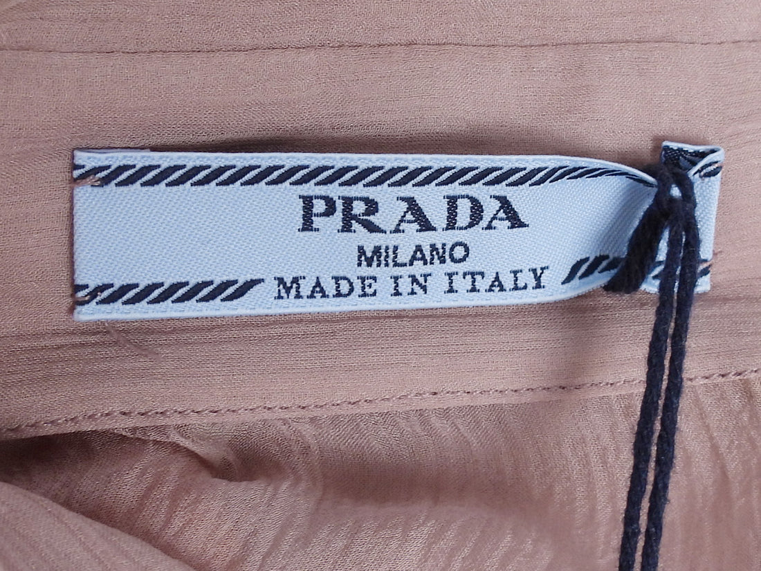 Prada Mauve Pink Silk Button Down shirt with Cami - 40