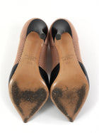 Valentino Mesh Knit Rockstud Ankle Booties Blush & Black Leather - 35.5