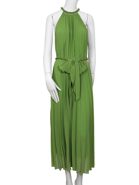 Zimmermann Sage Green Sunray Pleated Dress - 3 / L / US 8-10