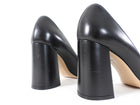 Gianvito Rossi Black Smooth Calf Leather Block Heel Pumps - 39.5