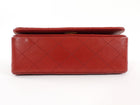 Chanel Vintage 1989 Red Quilted Leather Mini Full Flap Bag