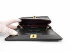 Chanel Vintage 1989 Black Quilted Leather Mini Full Flap Bag