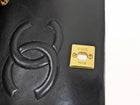 Chanel Vintage 1989 Black Quilted Leather Mini Full Flap Bag