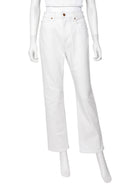 Jamie Haller White High Straight Denim Jeans - 27