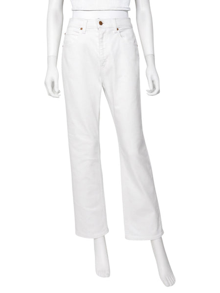 Jamie Haller White High Straight Denim Jeans - 27