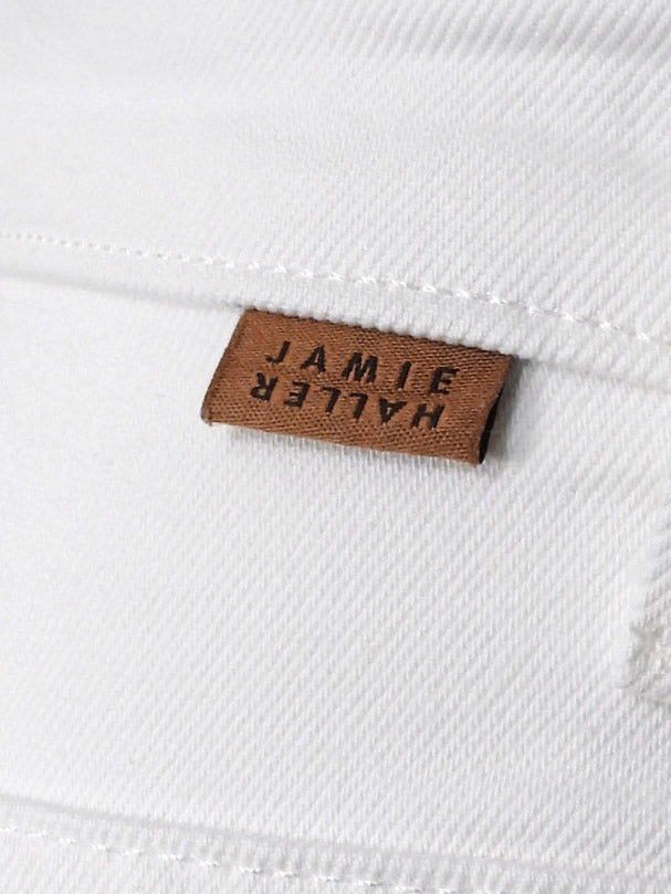 Jamie Haller White High Straight Denim Jeans - 27