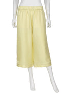 Aflalo Yellow Silk Wide Cropped Maroc PJ Pants - S