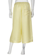 Aflalo Yellow Silk Wide Cropped Maroc PJ Pants - S