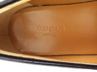 Gucci Black Smooth Leather Jordaan Horsebit Loafers - 37.5