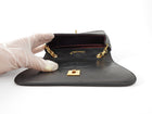 Chanel Vintage 1989 Black Leather Mini Bijoux Curve Full Flap Bag
